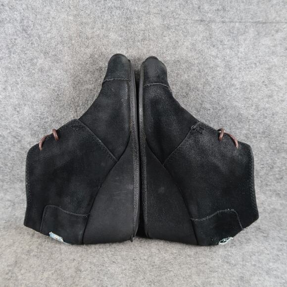 Toms Shoes Womens 6 Desert Booties Wedge Ankle Boot Fashion Casual Suede Black - Picture 12 of 15